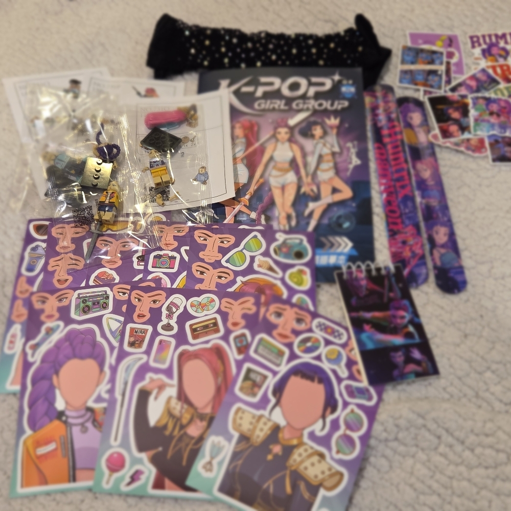 K-Pop Themed Sticker and Accessory Set